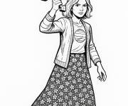 Coloriage Portrait de Natalie du film Minecraft