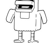 Coloriage Poulet du film Minecraft