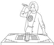 Coloriage et dessins gratuit Sc&egrave;ne de Natalie devant l'&eacute;p&eacute;e Minecraft le film à imprimer