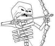 Coloriage Squelette de Minecraft le film