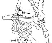 Coloriage Squelette de Minecraft le film en action