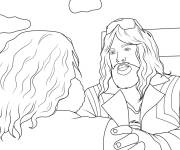 Coloriage Steve et Garrett du film Minecraft
