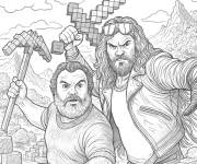 Coloriage Steve et Garrett Garrison