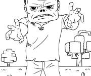 Coloriage Zombie de Minecraft le film