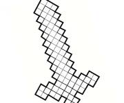 Coloriage Arme de Minecraft