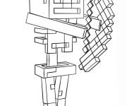 Coloriage Attaque d&rsquo;archers  Minecraft
