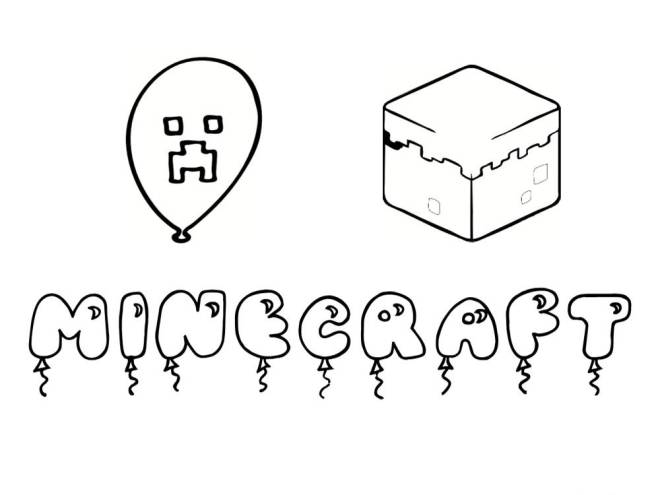 Coloriage et dessins gratuits Célébrons l'anniversaire Minecraft à imprimer