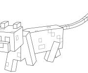 Coloriage Chat Minecraft
