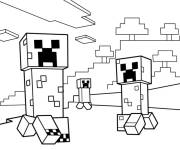 Coloriage Creeper Minecraft