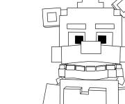 Coloriage Freddy dans le monde Minecraft