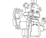 Coloriage Freddy FNAF de Minecraft