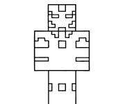 Coloriage Iron Man de Minecraft
