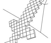 Coloriage L'&eacute;p&eacute;e diamant dans Minecraft