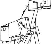 Coloriage La licorne  Minecraft