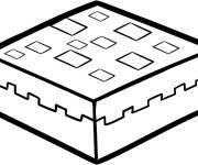 Coloriage La tarte du monde Minecraft