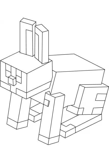 Coloriage et dessins gratuits Lapin Minecraft à imprimer