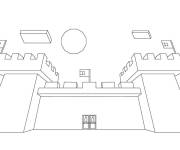 Coloriage Le ch&acirc;teau dans Minecraft