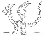 Coloriage Le dragon Ender dans Minecraft