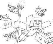 Coloriage Le monde Minecraft