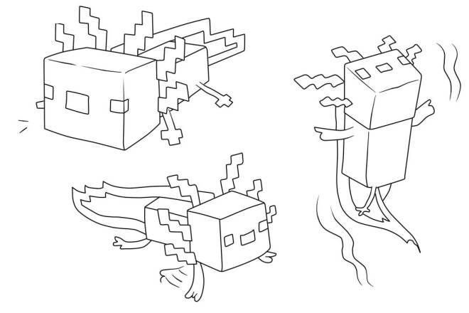 Coloriage et dessins gratuits Les Axolotl à imprimer