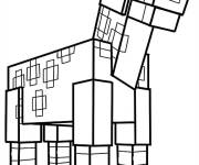 Coloriage Minecraft cheval