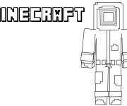 Coloriage Minecraft Garde de Squid Game