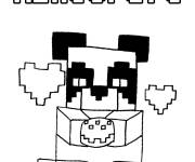 Coloriage Minecraft Panda