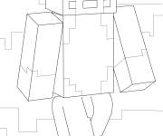 Coloriage et dessins gratuit Minecraft Stampy à imprimer