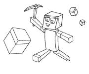 Coloriage et dessins gratuit minerai de Minecraft à imprimer
