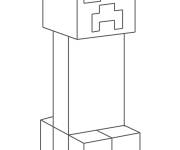 Coloriage et dessins gratuit Personnage cubique de Minecraft à imprimer