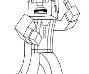 Coloriage et dessins gratuit Personnage Jesse de Minecraft à imprimer