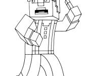 Coloriage Personnage Jesse de Minecraft