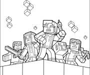 Coloriage et dessins gratuit Personnages Minecraft à imprimer