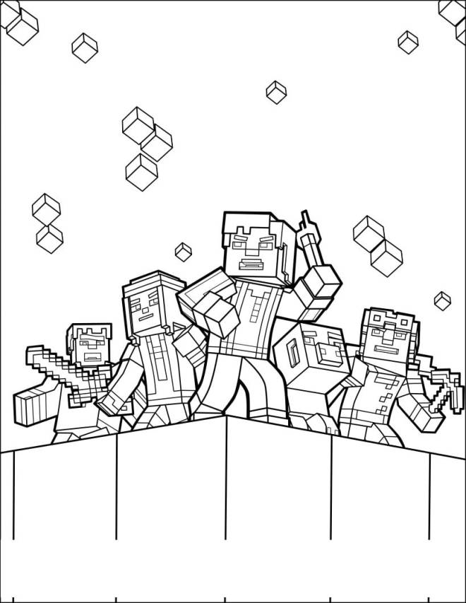 Coloriage Personnages Minecraft dessin gratuit à imprimer