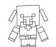 Coloriage et dessins gratuit Piglin Minecraft à imprimer