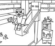 Coloriage Slender et ses amis de Minecraft
