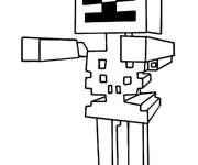 Coloriage Squelette Minecraft