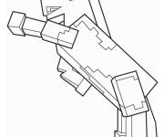 Coloriage Un beau cheval de Minecraft