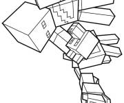 Coloriage Un gar&ccedil;on de Minecraft