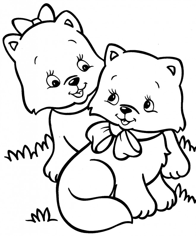 Coloriage Bébé Chien dessin gratuit à imprimer