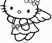Coloriage Hello Kitty Ange