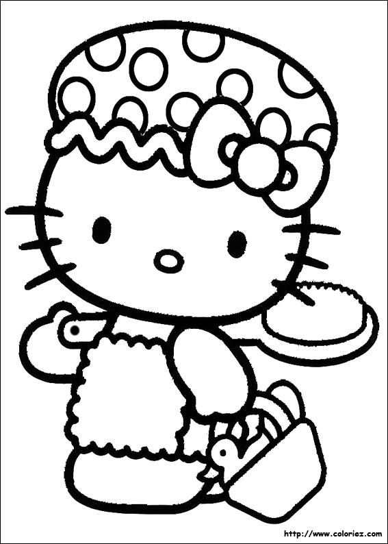 Coloriage Hello Kitty A La Mer