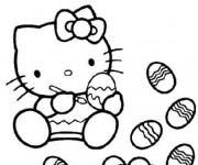 Coloriage Minou et Oeufs Magiques