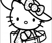 Coloriage Minou fait de Shopping