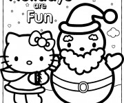 Coloriage Minou Noel à télécharger