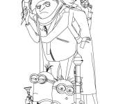 Coloriage Affiche de Moi, Moche et M&eacute;chant