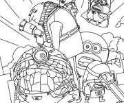 Coloriage Affiche du film pour enfants Moi, Moche et M&eacute;chant 4