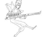 Coloriage Balthazar Bratt guitariste de Moi, Moche et M&eacute;chant