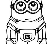Coloriage Bob le minions de Moi, Moche et M&eacute;chant