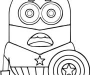 Coloriage Capitan America Minion